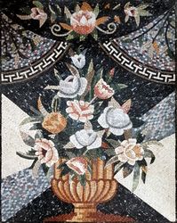 Blumen auf einem dynamischen Hintergrund Mosaik