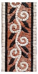 Mosaik Bordüre Weiße Ranke