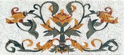 Green and Gold Floral Mosaic