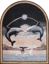 Jumping Dolphins Mosaic