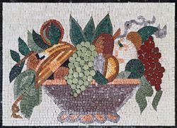 Fruit Bowl Still-Life Mosaic