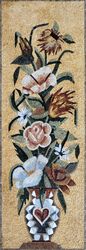 Flowers in Heart Vase Mosaic