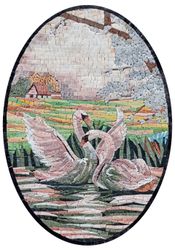 Swans on a Lake Mosaic