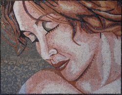 Elegant Red-Hair Woman Portrait Mosaic