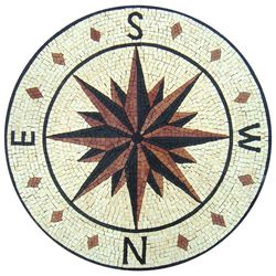Brown Compass Mosaic