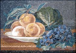 Pfirsiche Stillleben Mosaik