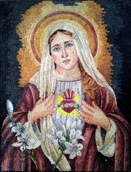 Дева Мария, мозаика