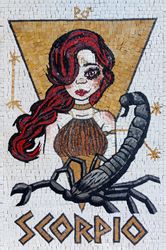 Scorpio Zodiac Mosaic