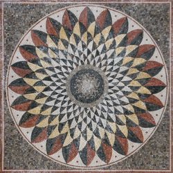 Tricolor Radial Pattern Mosaic
