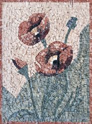 Crimson Poppies Mosaic