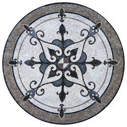 Round Fleur de Lis Mosaic