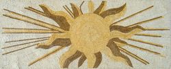 Flaming Gold Sun Rug Mosaic