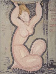 Aktmodell im kubistischen Stil Mosaik