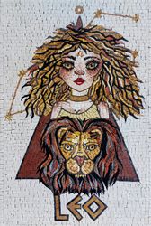 Leo Zodiac Mosaic