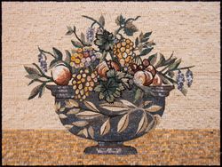 Mosaik Früchtekorb Stillleben