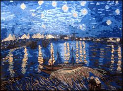 Van Gogh's The Starry Night Over the Rhone Mosaic