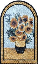 Mosaik Sonnenblumen Bogen