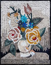 Roses and Starflowers Mosaic