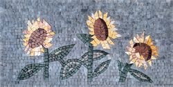 Three Sunflowers Mosaic