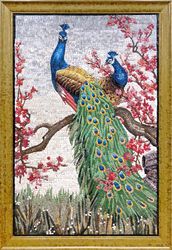 Peacocks in a Tree Mosaic