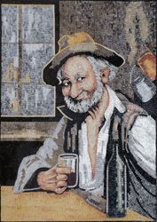 Selurtis' Man in a Brown Hat Mosaic