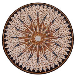 Runde flammende Sonne Mosaik