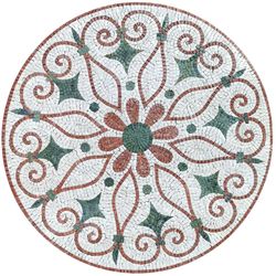 Round Forest-Inspired Decorative Mosaic