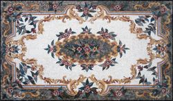 Gold Accented Pattern Rug Mosaic