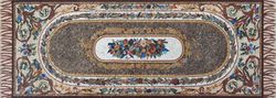 Traditional Floral Patterned Mosaic Runner Rug