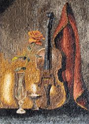 A Rose and Viola Mosaic