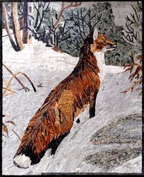 Fox in Snow Mosaic