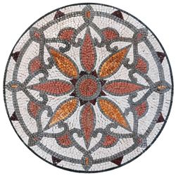 Radial Floral Motif Mosaic