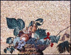 Caravaggio's Basket of Fruit Mosaic