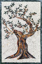 Bordered Olive Tree Mosaic