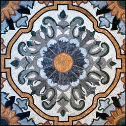Blue and Copper Patterned Mosaic