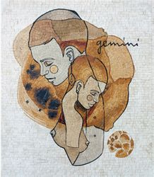 Gemini Zodiac Mosaic