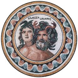 Rundes Tethys und Ozeanus Mosaik