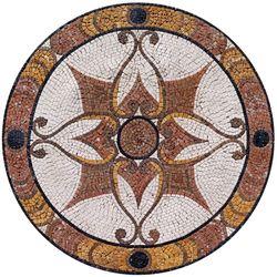 Mosaik Floral Rund