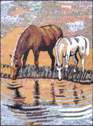Mosaik Pferdeduo
