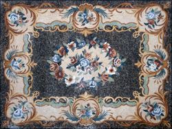 Mosaikteppich Rosenmuster