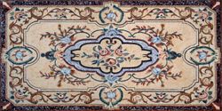 Decorative Rose and Floral Rug Mosaic