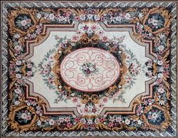 Mixed Floral Motif Rug Mosaic