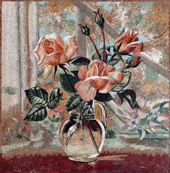 Roses By a Window Mosaic