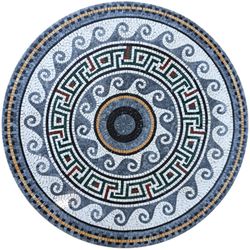 Greek Key and Waves Mosaic