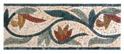 Red Flower Border Mosaic