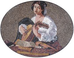 Musician Playing Oud Mosaic