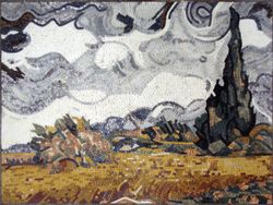 Van Gogh's Wheat Field Mosaic