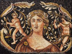 Mona Lisa of the Galilee Mosaic Of Zippori Reproduction