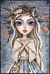 Pisces Blonde Woman Mosaic