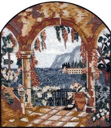 Courtyard on a Lake Mosaic